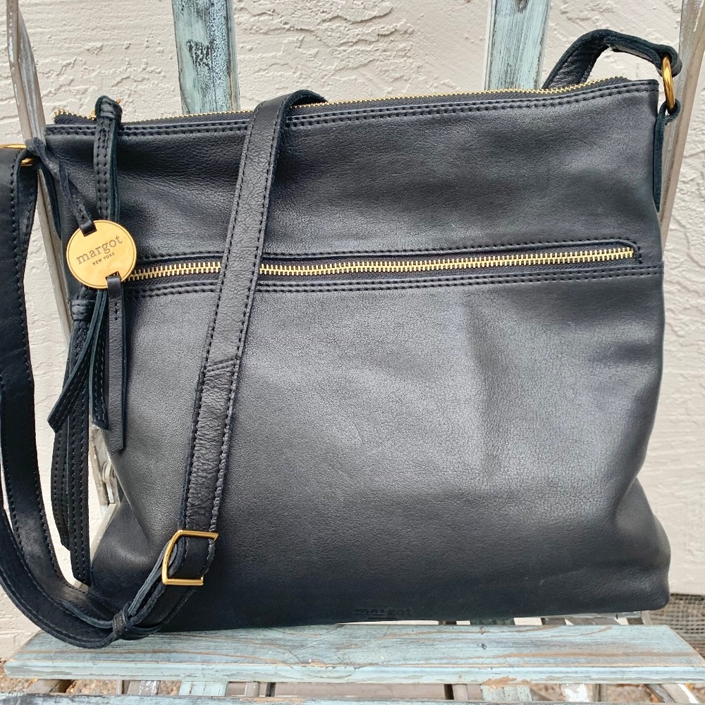 Margot Black Leather Crossbody Mint Condition!